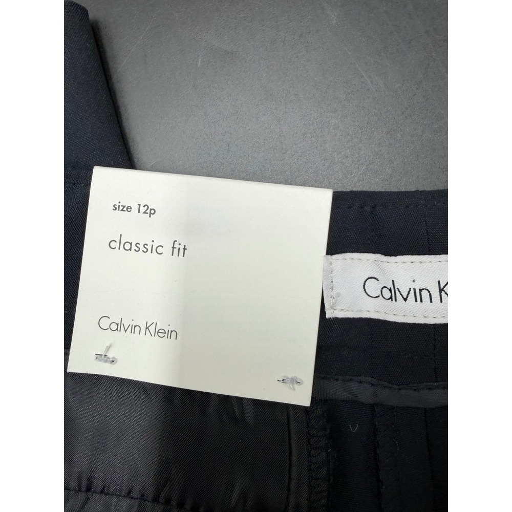 Calvin Klein Navy Black Classic Fit Dress Pants 12P SPBPN704 NWT - Picture 5 of 8